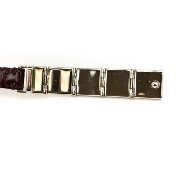 GUCCI: Burgundy, Patent Leather Logo Waist Belt px - Picture 7 of 7